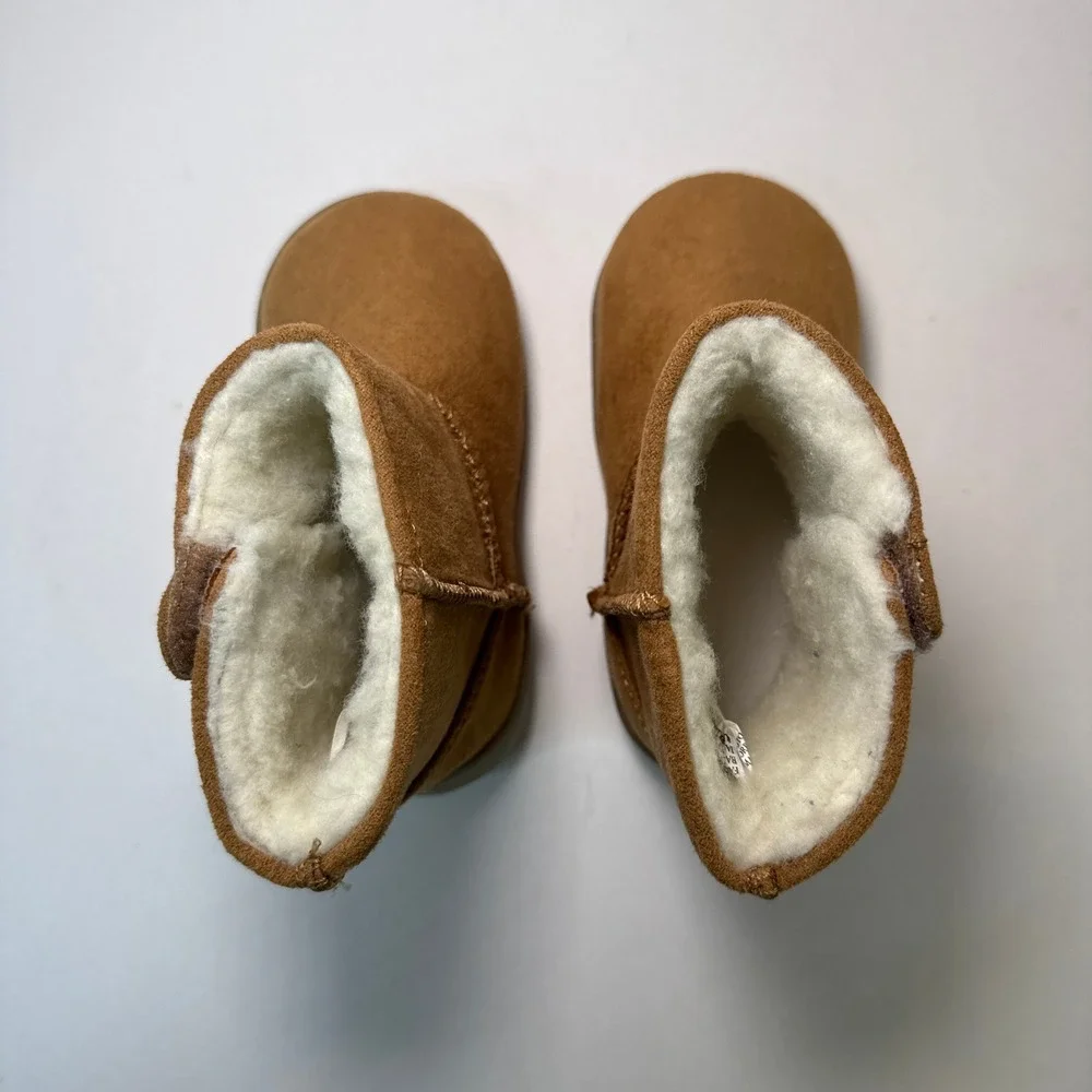 Wonder Nation Toddler Chestnut Brown Faux Fur Lined Boots Size 6